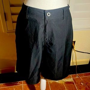 😎🖤Hang Ten Black Polyester & Elastine Men’s Bermuda Shorts W/4 Pockets Size 34